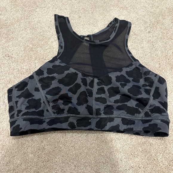Lululemon Women's Mesh High Neck Cheetah Racerback Sports Bra 8 - Picture 4 of 5